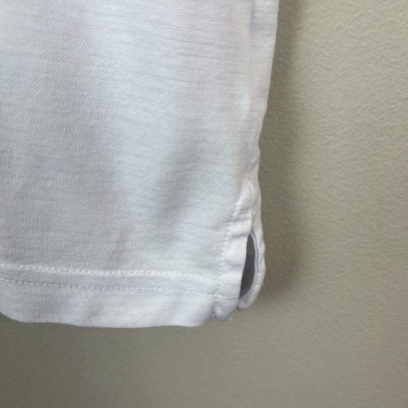 Travis Mathew Polo Shirt Mens Large White Short Sleeve Golf Logo Solid Pocket - Picture 5 of 12